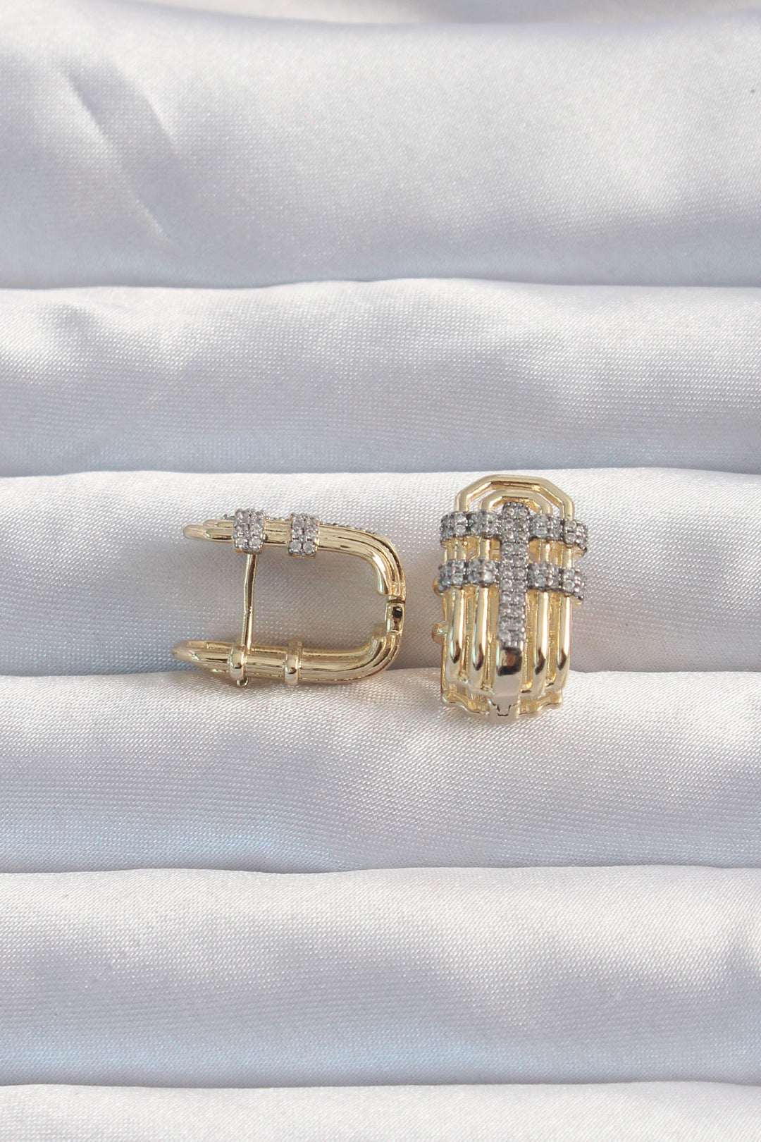 EBJ Serenay Earrings with Gold Color Silver Zircon Stone - Mount Juliet