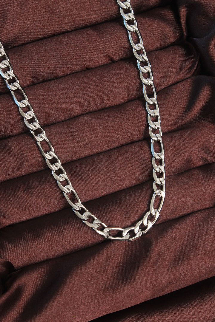 EBJ 316L Stainless Steel Silver Color Striped Bird Eye Chain Necklace - Prescott