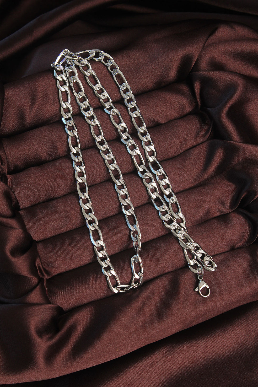 EBJ 316L Stainless Steel Silver Color Striped Bird Eye Chain Necklace - Prescott