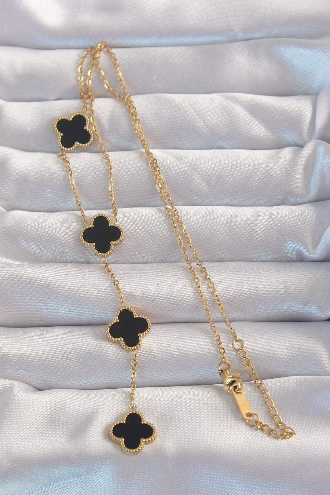 EBJ 316L Steel Gold Color Enamel Pendant Clover Necklace - Cherkasy