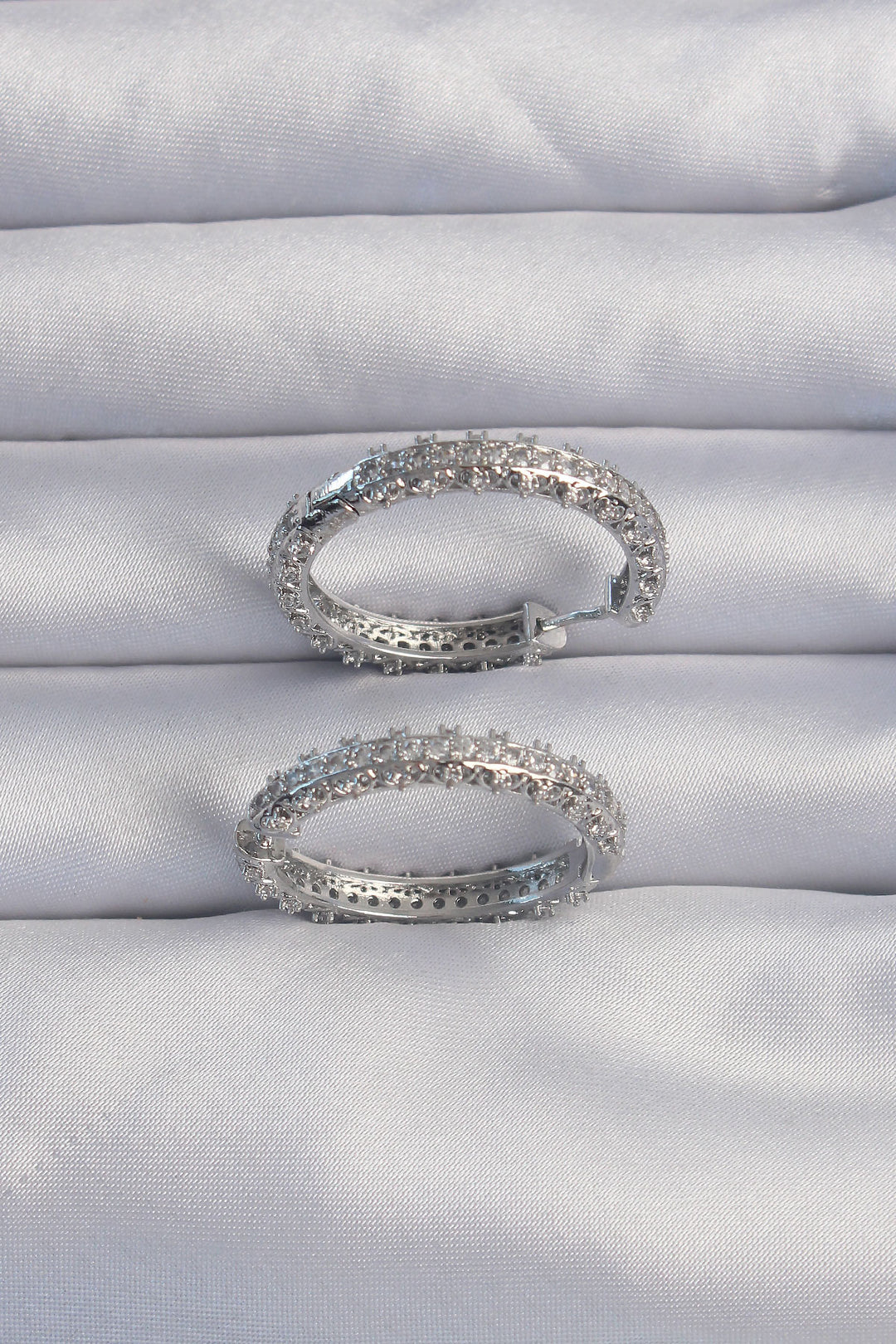 EBJ Silver Color Zircon Stone Detailed Ring Earring - Zweibrücken