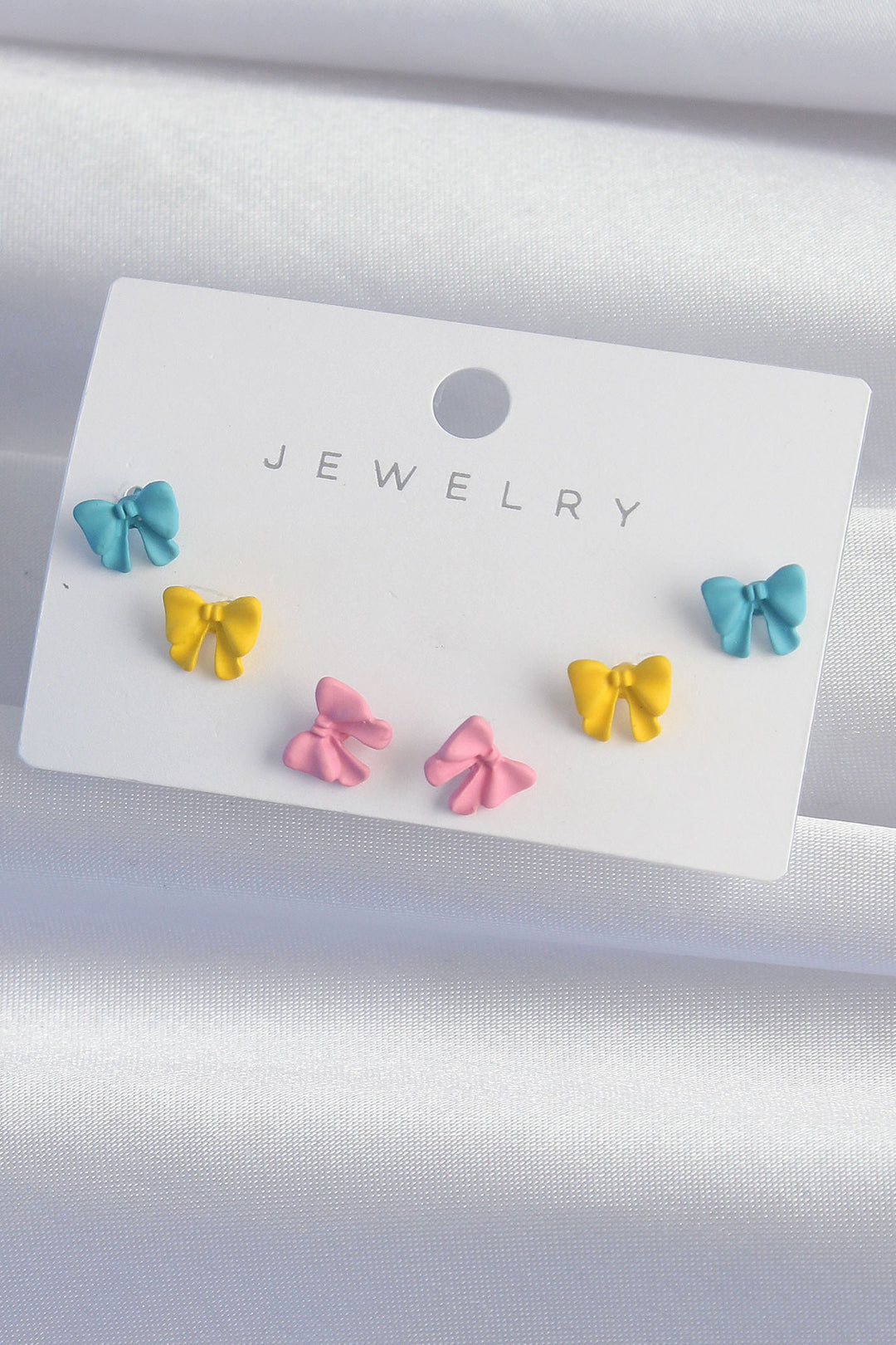 EBJ Colorful Enamel Minimal Bow Earring Set - Bradenton