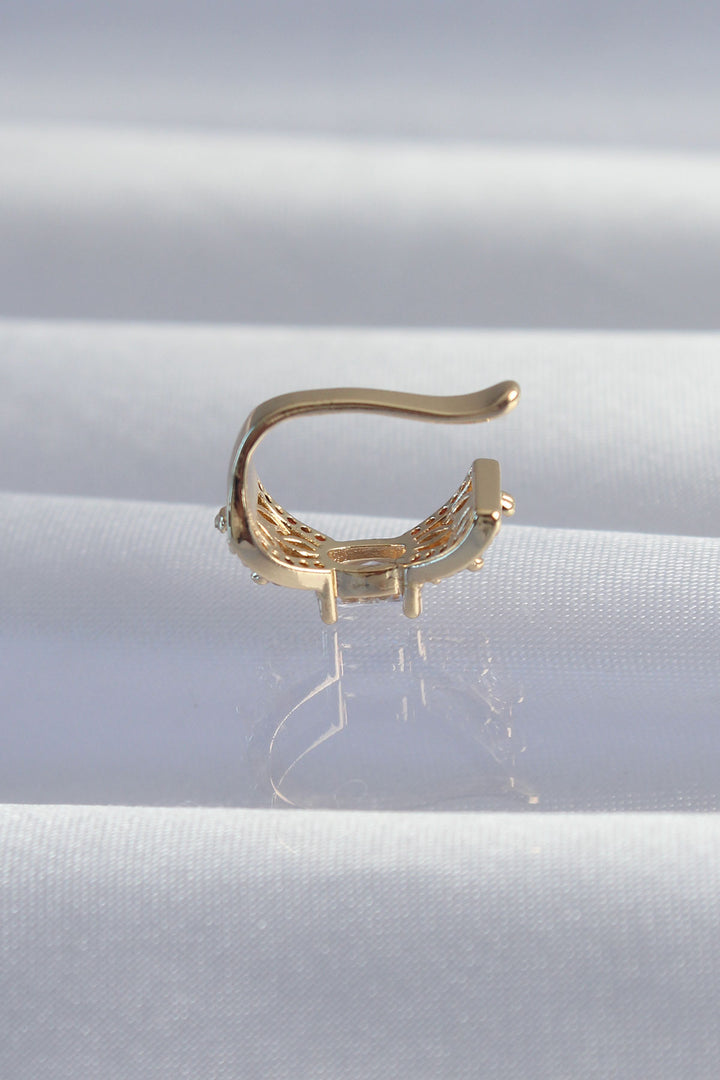 EBJ Gold Plated Rice Zircon Stone Earcuff Earring - Zaragoza