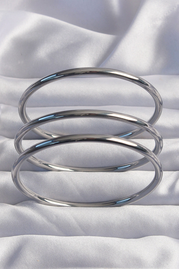 EBJ 316L Stainless Steel Silver Color 3-Piece Ajda Bracelet - Hardenberg