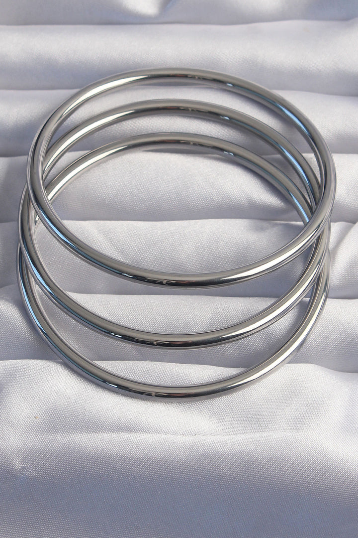 EBJ 316L Stainless Steel Silver Color 3-Piece Ajda Bracelet - Hardenberg