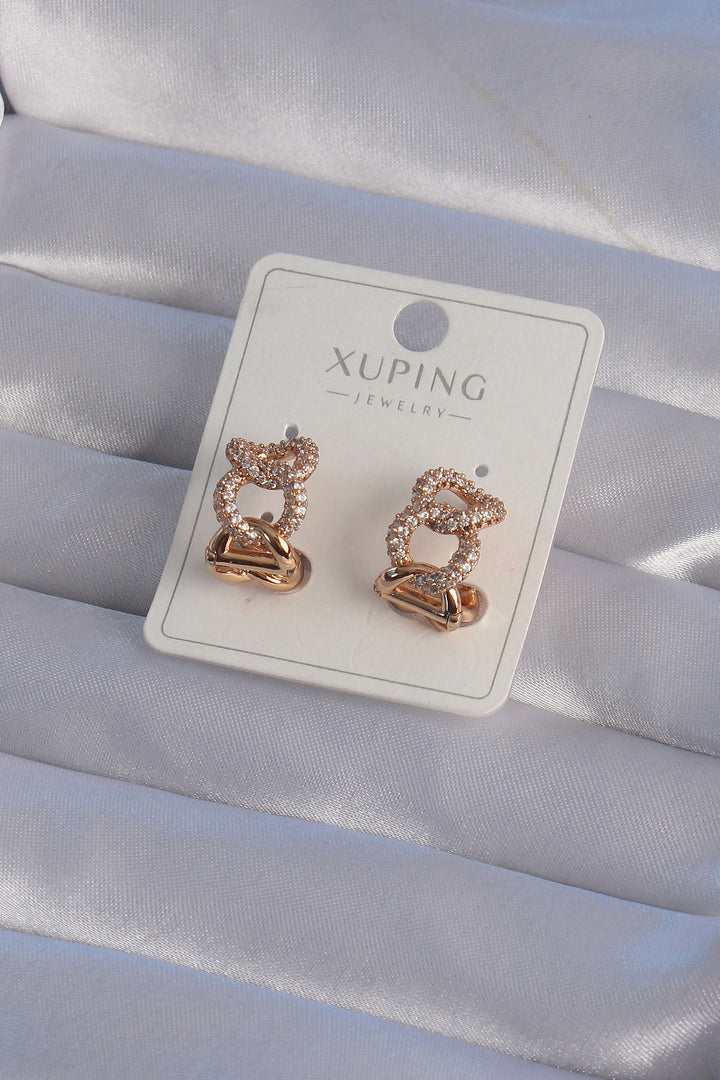 EBJ XUPİNG Rose Color Zircon Stone Milky Way Model Ring Earring - Farmington