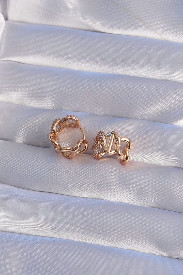 EBJ XUPİNG Rose Color Zircon Stone Milky Way Model Ring Earring - Farmington