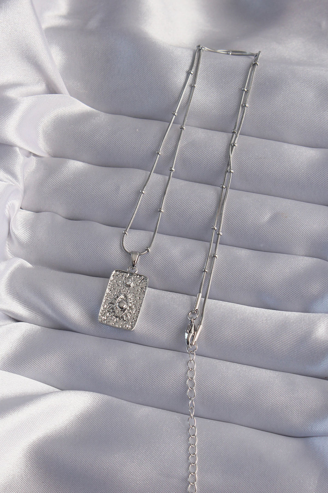 EBJ 316L Steel Chain Silver Color Laser Engraved Eye Figure Tarot Necklace - Neuwied