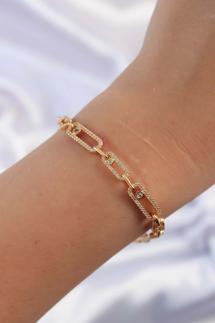 EBJ Rice Vip Series Gold Color Zircon Stone Messika Model Bracelet - Delray Beach