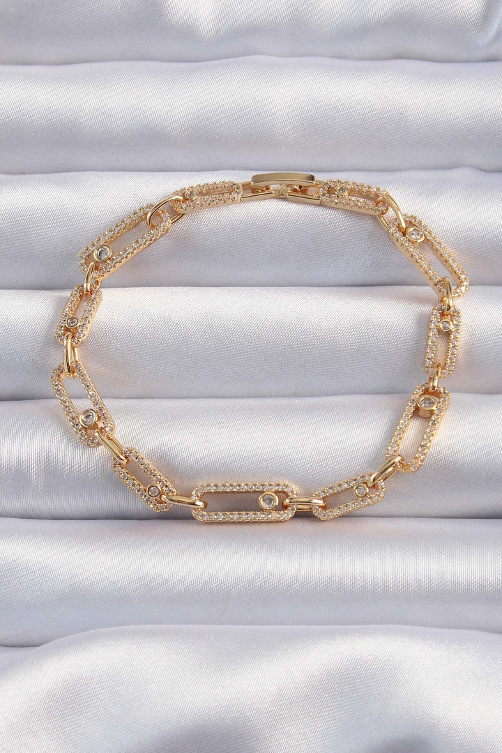 EBJ Rice Vip Series Gold Color Zircon Stone Messika Model Bracelet - Delray Beach