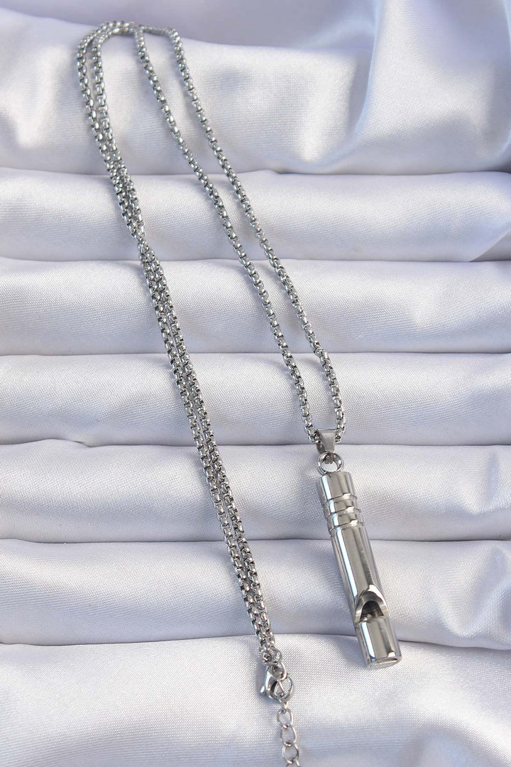 EBJ Emergency Whistle 316L Steel Does Not Tarnish High Decibel Necklace Unisex - Bragadiru