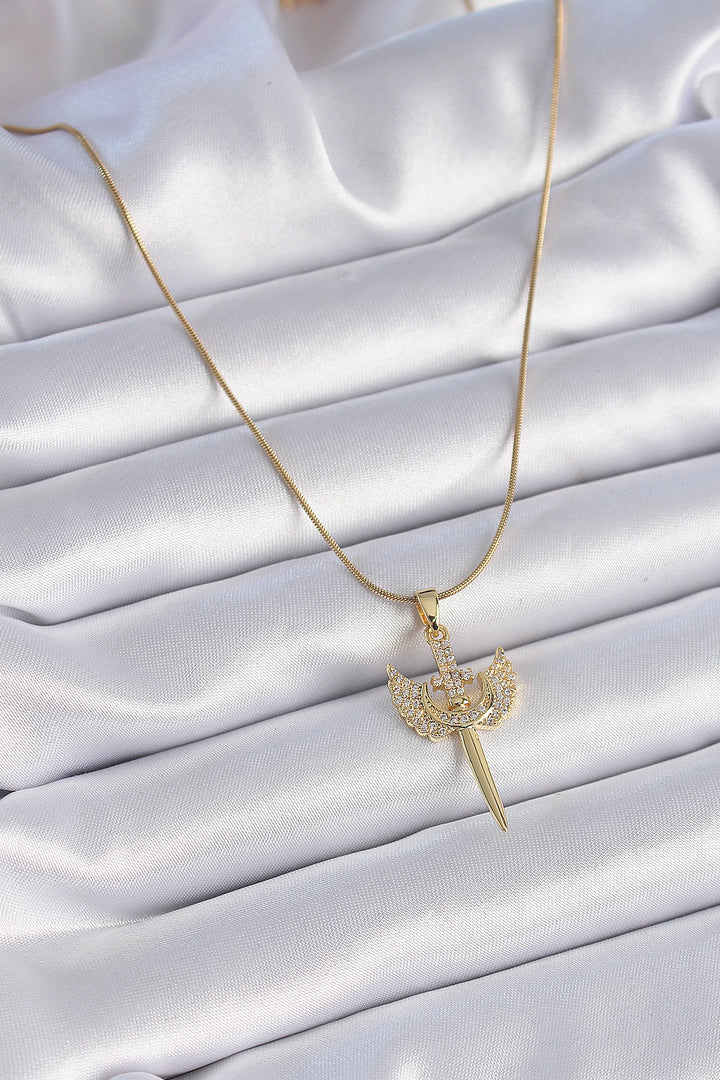 EBJ 316L Stainless Steel Chain Gold Color Zircon Stone Mikail Model Women's Necklace - Alcalá de Henares