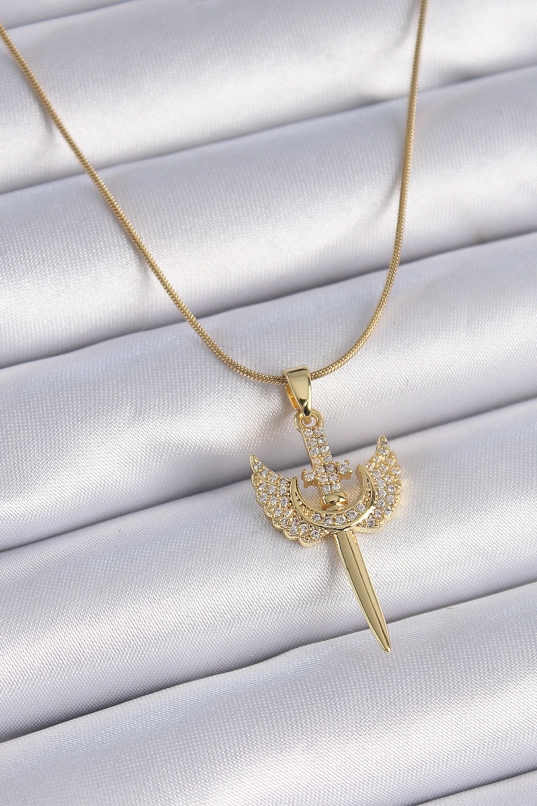 EBJ 316L Stainless Steel Chain Gold Color Zircon Stone Mikail Model Women's Necklace - Alcalá de Henares