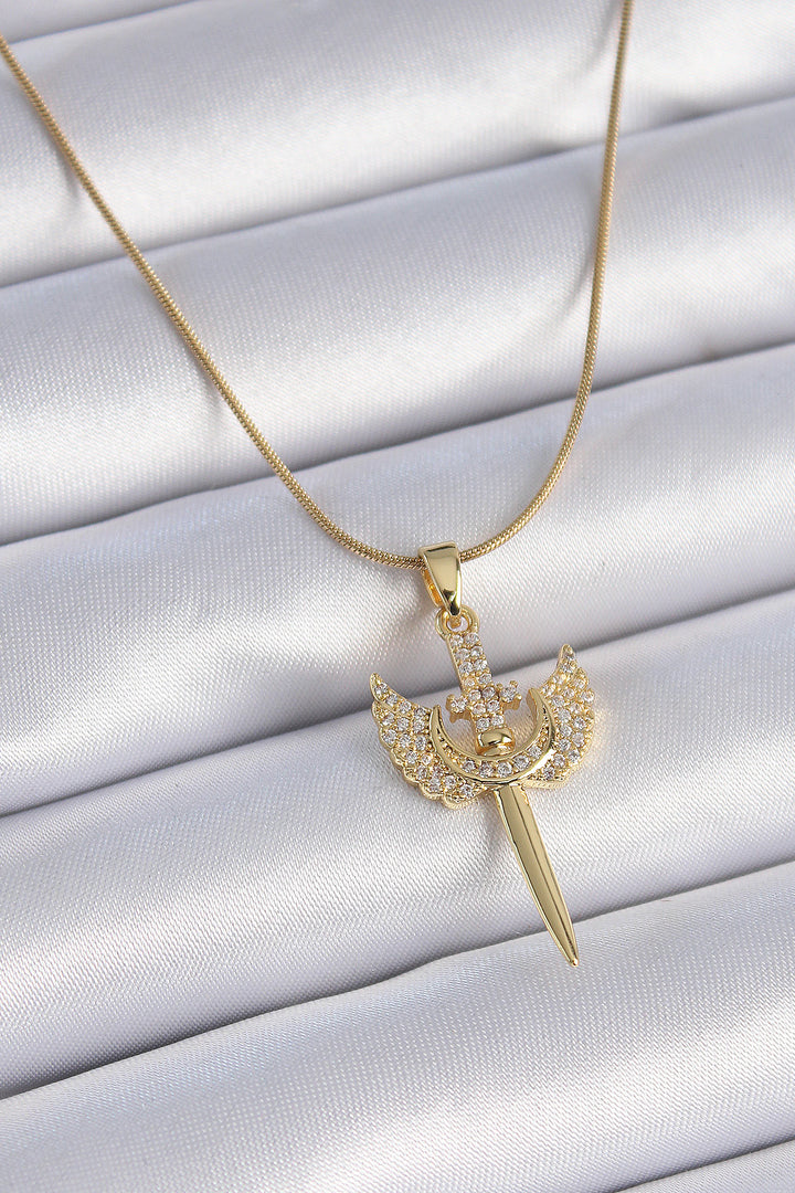 EBJ 316L Stainless Steel Chain Gold Color Zircon Stone Mikail Model Women's Necklace - Alcalá de Henares