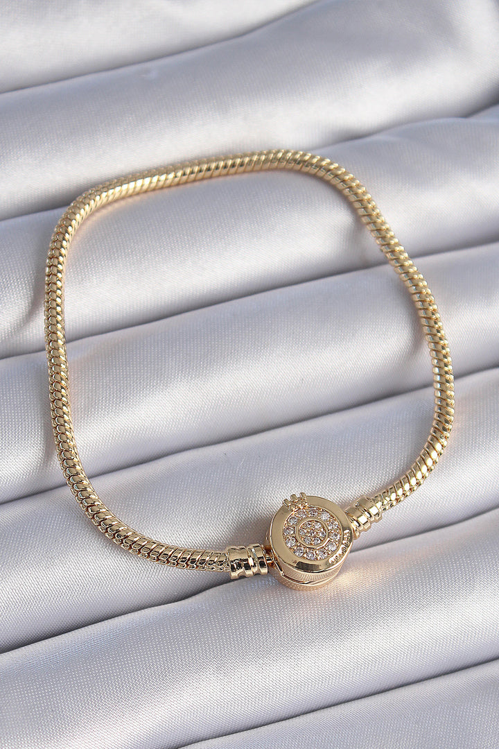 EBJ 316L Stainless Steel Chain Gold Color Zircon Stone Charm Model Women's Bracelet - Ibbenbüren