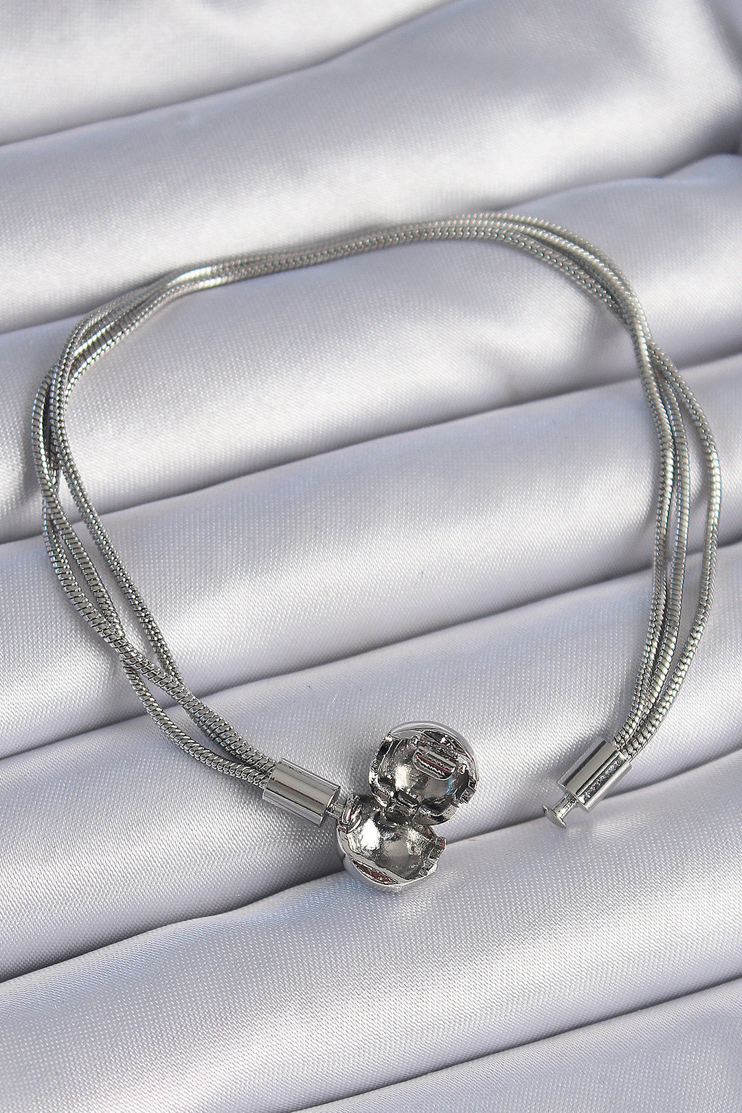 EBJ 316L Steel Chain Silver Color Multiple Chain Charm Model Women's Bracelet - Huber Heights