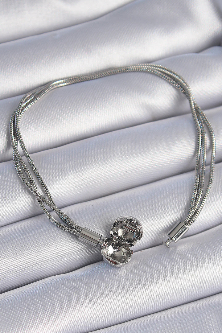 EBJ 316L Steel Chain Silver Color Multiple Chain Charm Model Women's Bracelet - Huber Heights