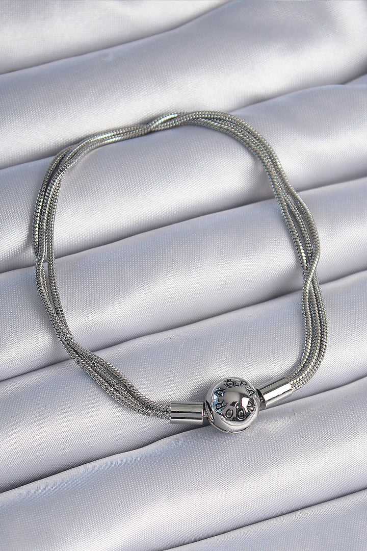EBJ 316L Steel Chain Silver Color Multiple Chain Charm Model Women's Bracelet - Huber Heights