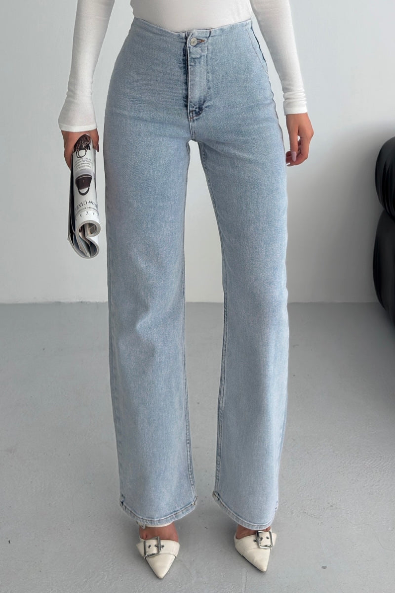 XLJ Wide Leg Jean with Dart and No Pocket Mixed - Waldorf