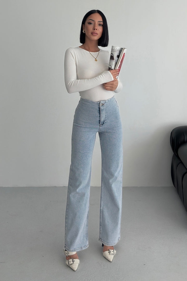 XLJ Wide Leg Jean with Dart and No Pocket Mixed - Waldorf
