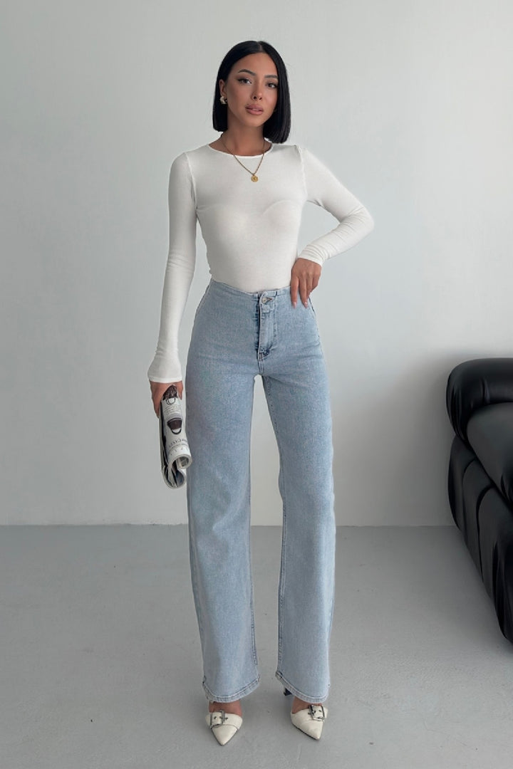 XLJ Wide Leg Jean with Dart and No Pocket Mixed - Waldorf