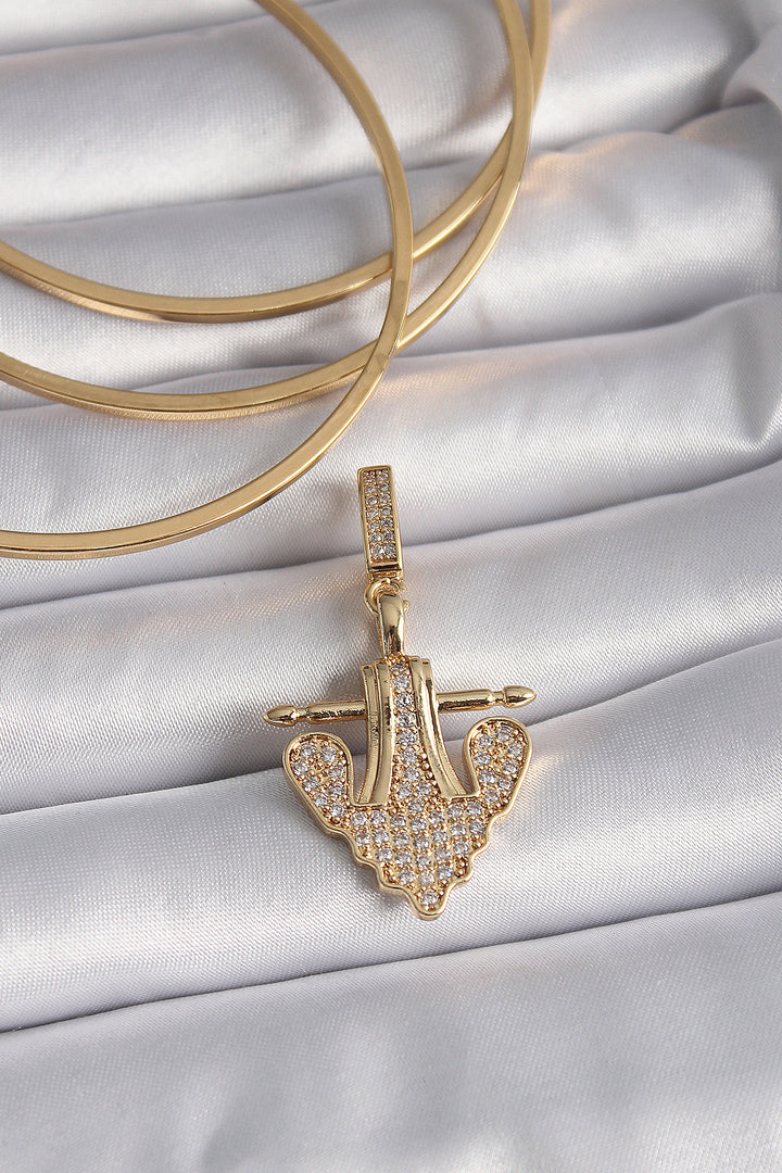 EBJ Rice Gold Color Zircon Stone Anchor Model Ajda Charm - Viernheim