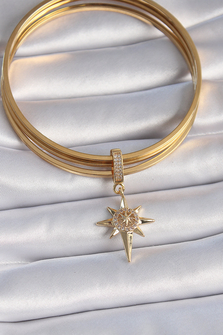 EBJ Rice Gold Color Zircon Stone Polaris Star Model Ajda Charm - Nogales