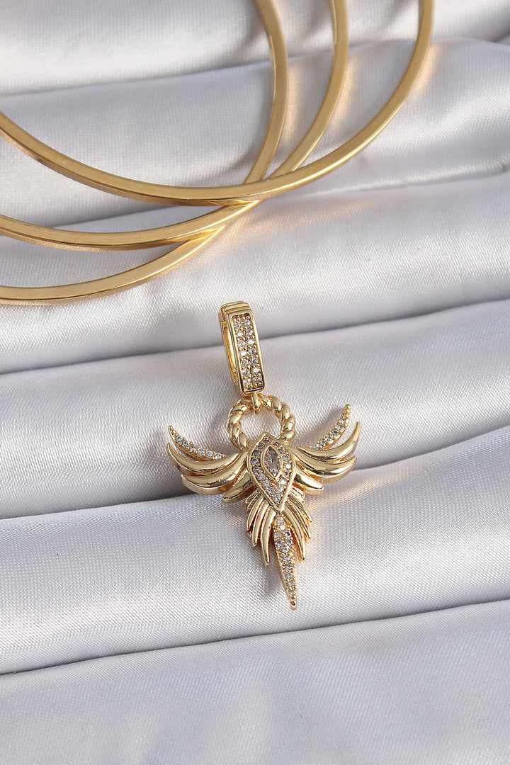 EBJ Rice Gold Color Phoenix Model Ajda Charm with Zircon Stone - Strasbourg