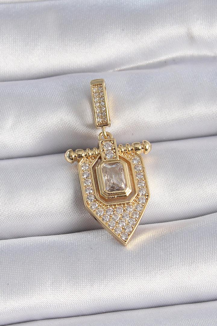 EBJ Rice Gold Color Baguette Zircon Stone Ajda Charm - Goch