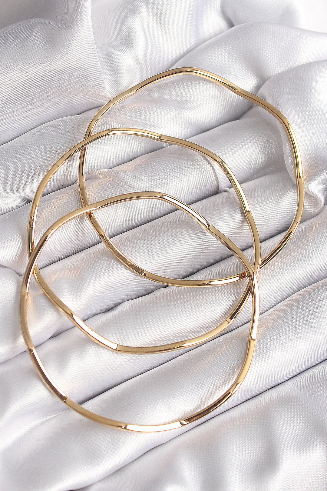 EBJ 316L Steel Gold Color Zigzag Model Ajda Bracelet - Bellevue