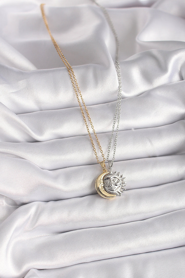 EBJ 316L Steel Mixed Color Chain Sun Friendship Necklace Model Women Necklace - Zacatelco