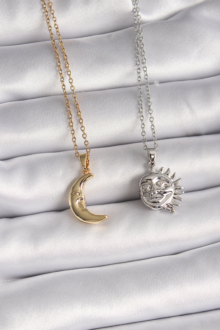 EBJ 316L Steel Mixed Color Chain Sun Friendship Necklace Model Women Necklace - Zacatelco