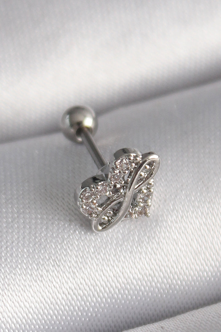 EBJ 316L Steel Silver Color Zircon Stone Infinity Detail Tragus Piercing - Martínez de la Torre