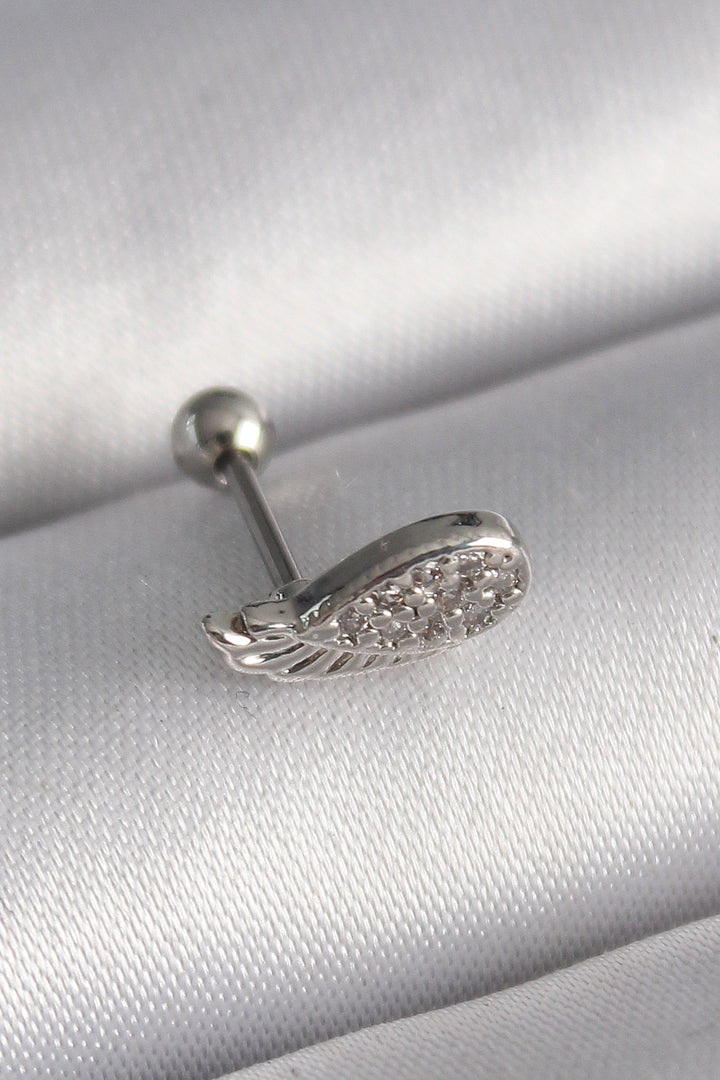 EBJ 316L Steel Silver Color Zircon Stone Wing Tragus Piercing - Dothan
