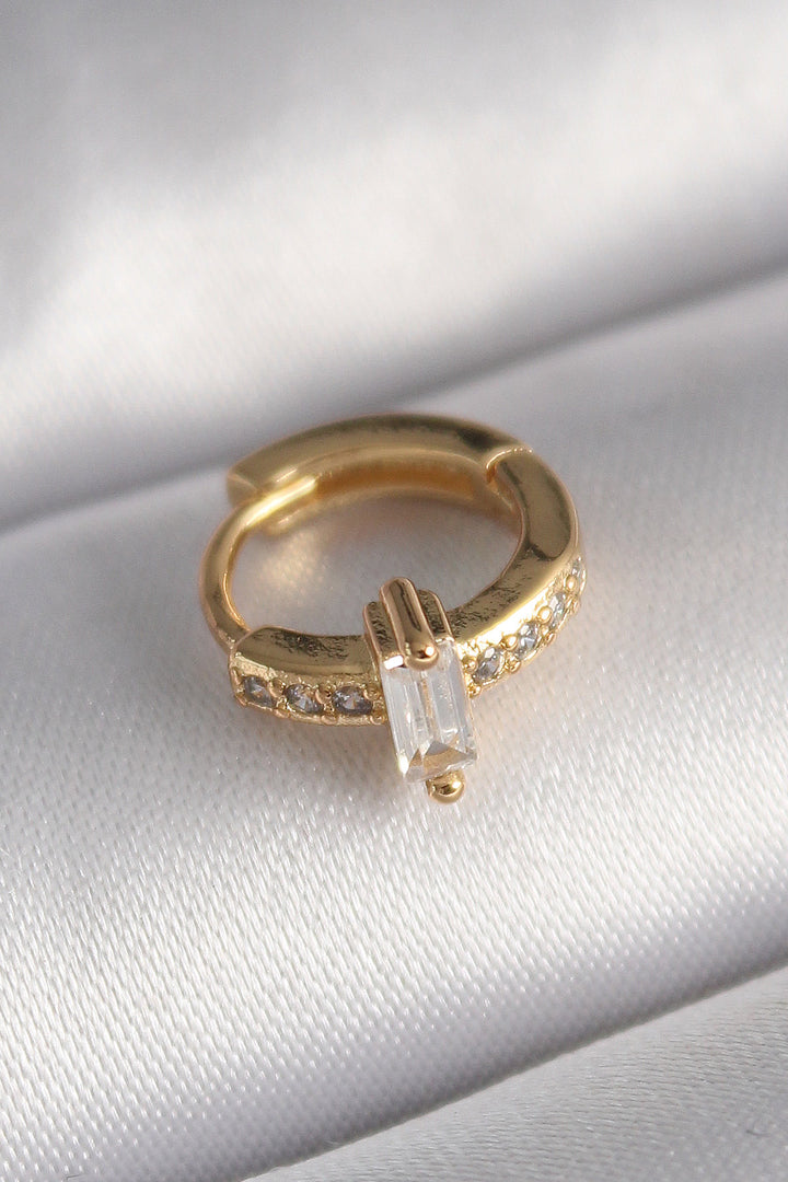 EBJ 316L Steel Gold Color Zircon Stone Tragus Piercing - Chesapeake