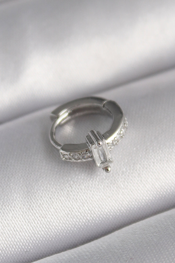 EBJ 316L Steel Silver Color Zircon Stone Tragus Piercing - Wauwatosa