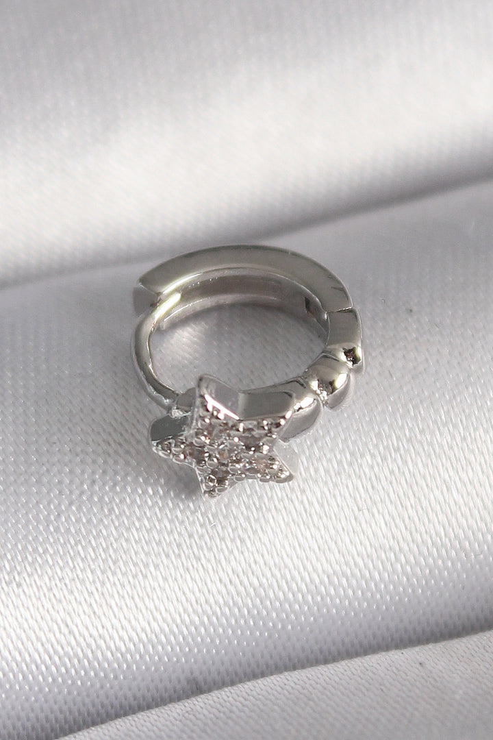 EBJ 316L Steel Silver Color Star Model Tragus Piercing with Zircon Stone - North Little Rock