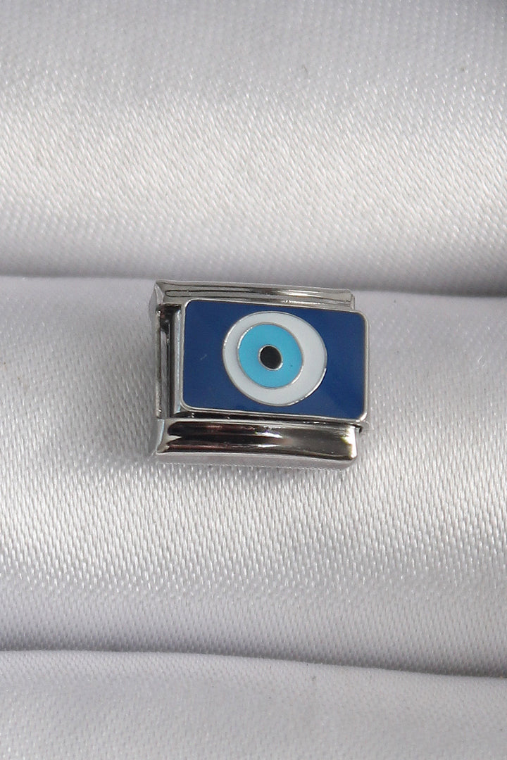 EBJ 316L Stainless Steel Silver Color Evil Eye Bead Model Nomination Charm - Bad Homburg