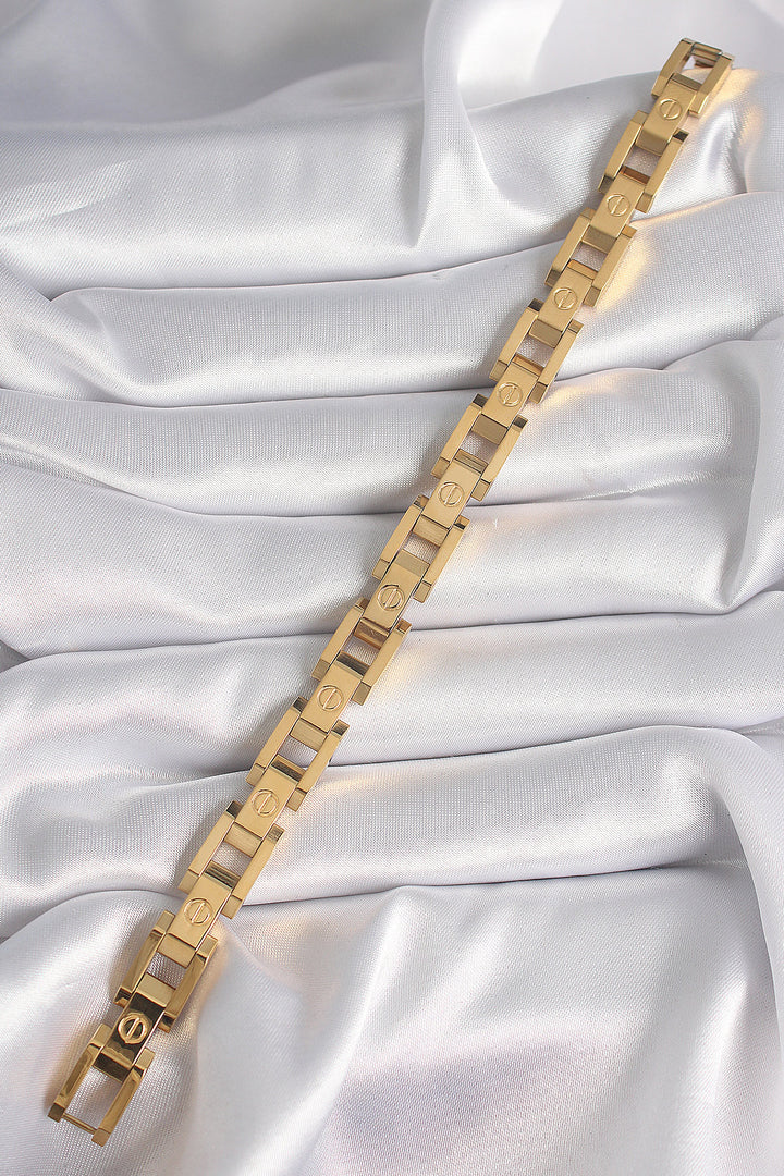 EBJ 316L Steel Gold Color Unisex Bracelet - Villach