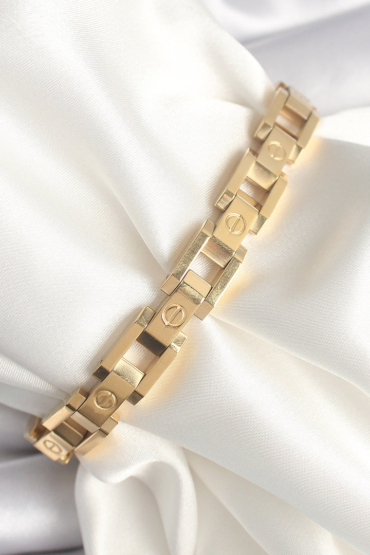 EBJ 316L Steel Gold Color Unisex Bracelet - Villach