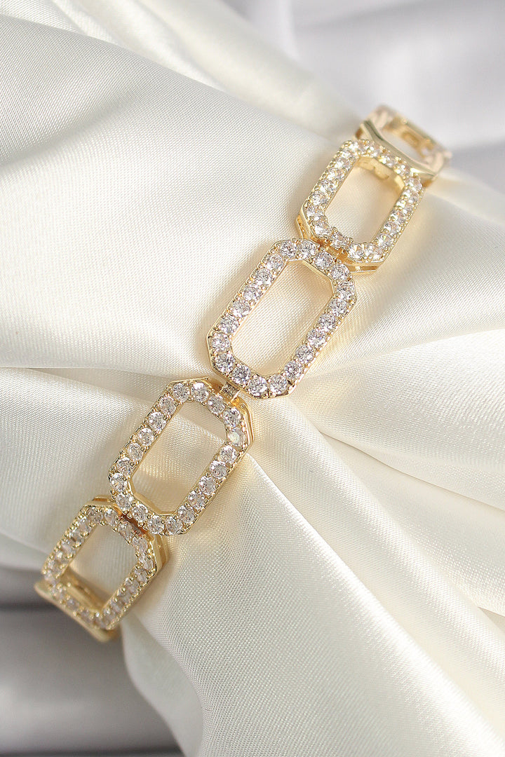 EBJ Xuping VIP Exclusive Series Bracelet with Rice Gold Color Zircon Stone Chain Model - St. Thomas