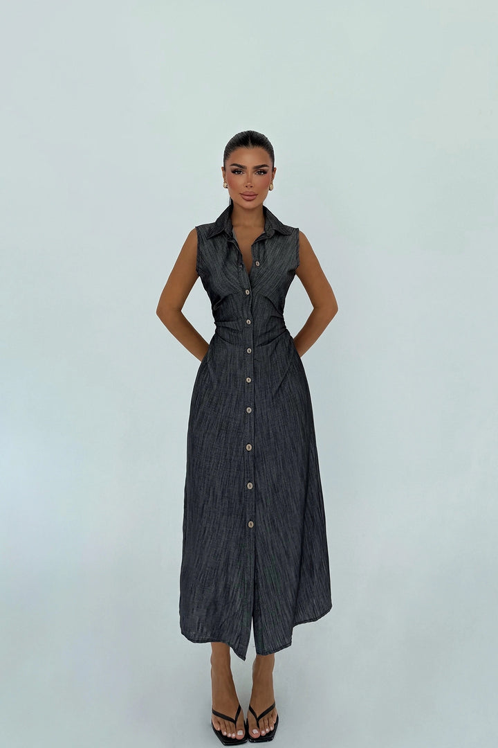 EYY Women Antrasit Uzun Elbise - Casa Grande