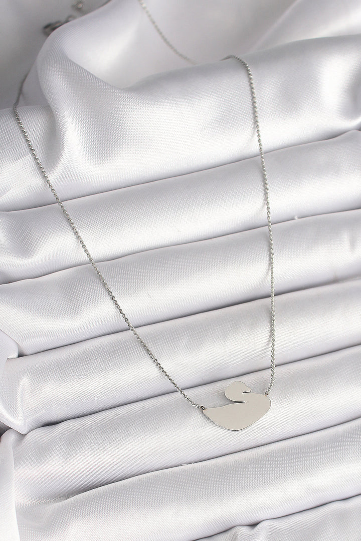 EBJ 316L Stainless Steel Silver Color Chain Swan Model Women's Necklace - Preston