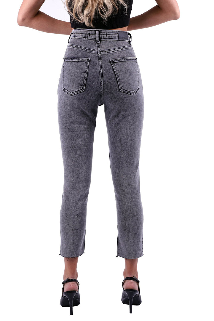 XLJ High Rise Mom Jean With Slit in Leg Front Mixed - Schenectady