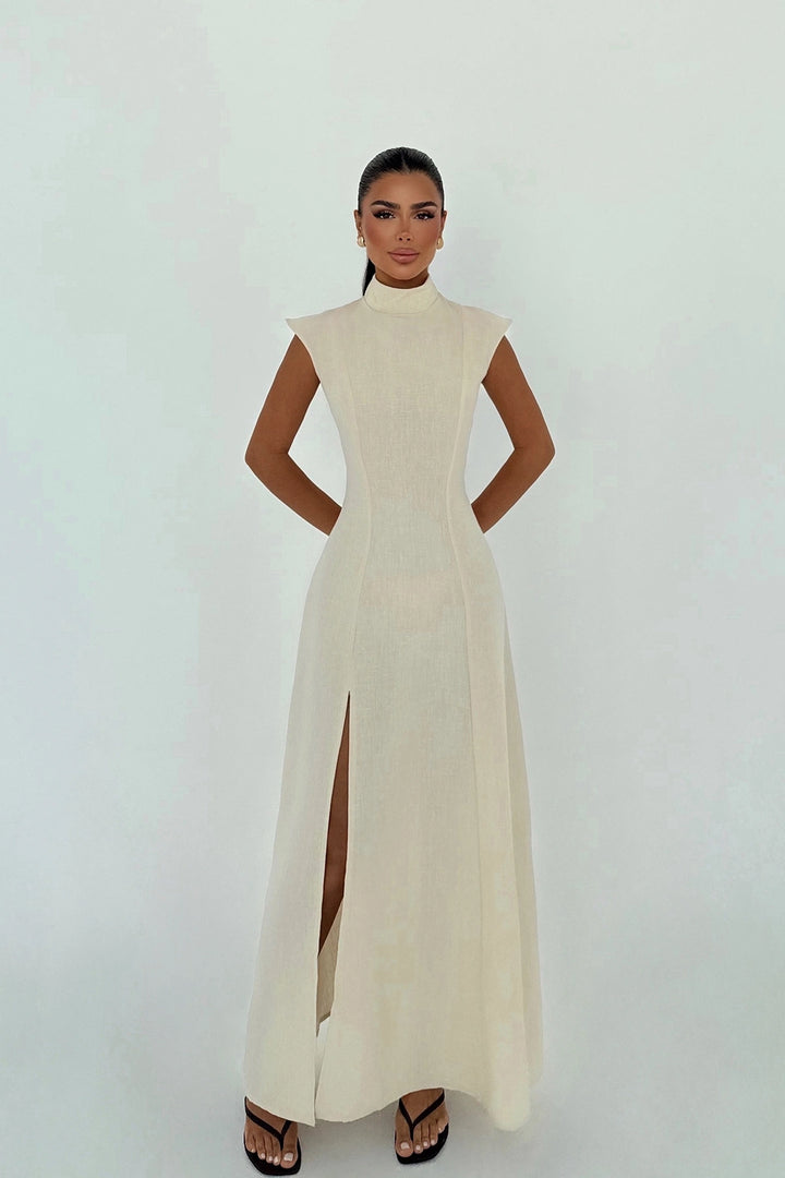 EYY Women Beige Slit Detail Dress - Potomac