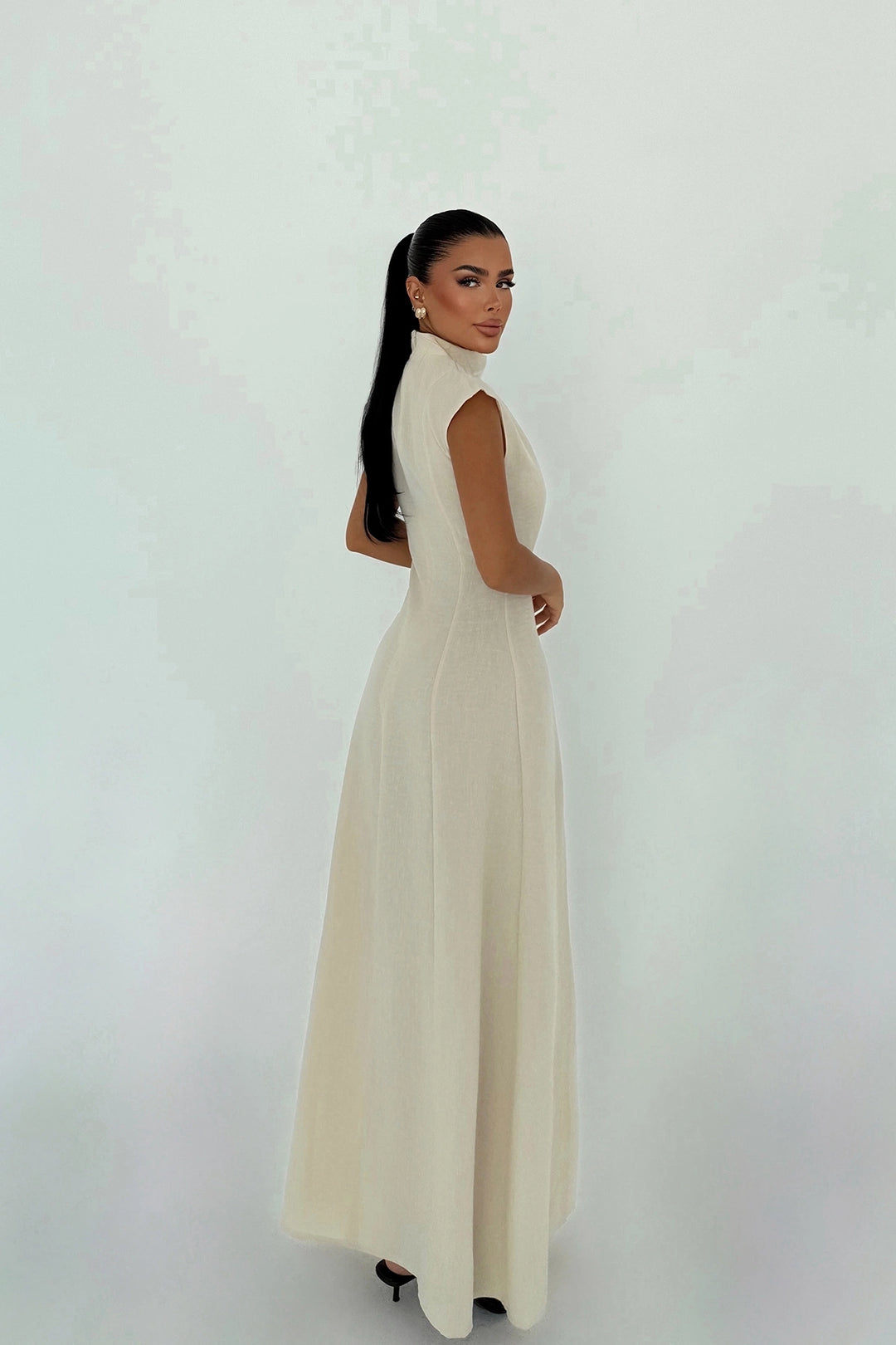 EYY Women Beige Slit Detail Dress - Potomac
