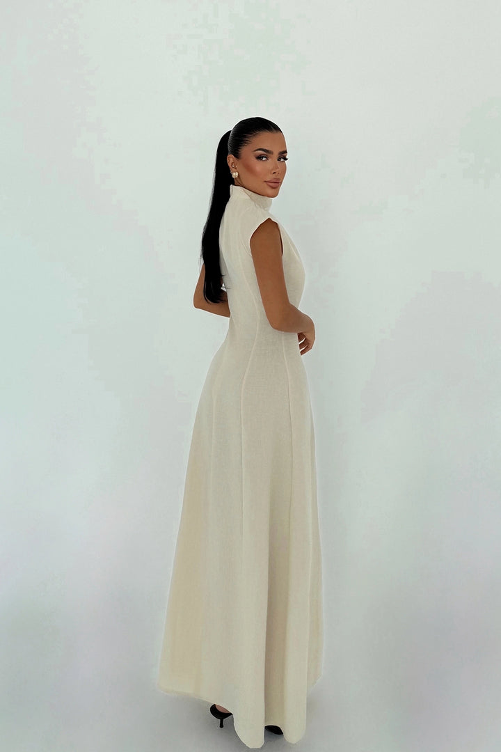EYY Women Beige Slit Detail Dress - Potomac