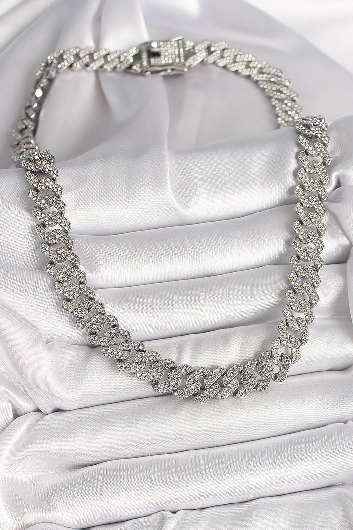 EBJ Rice Silver Color Zircon Stone Gourmet Women's Necklace - Janesville