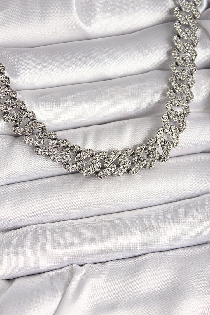 EBJ Rice Silver Color Zircon Stone Gourmet Women's Necklace - Janesville