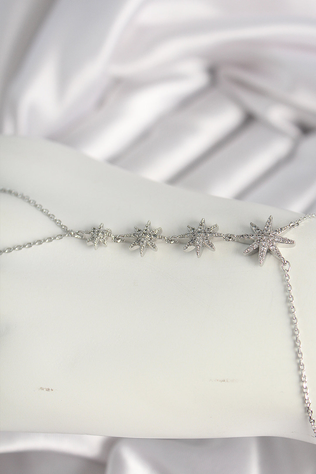 EBJ Rice Silver Color Pole Star Model Women's Şahmeran with Zircon Stone - Ridderkerk